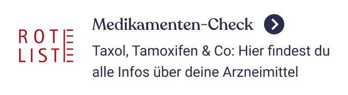 Zentral gebündelte Informationen zu Medikamenten, die jederzeit abrufbar sind und Patientinnen ohne Suchen oder zusätzliche Unterlagen Orientierung geben.